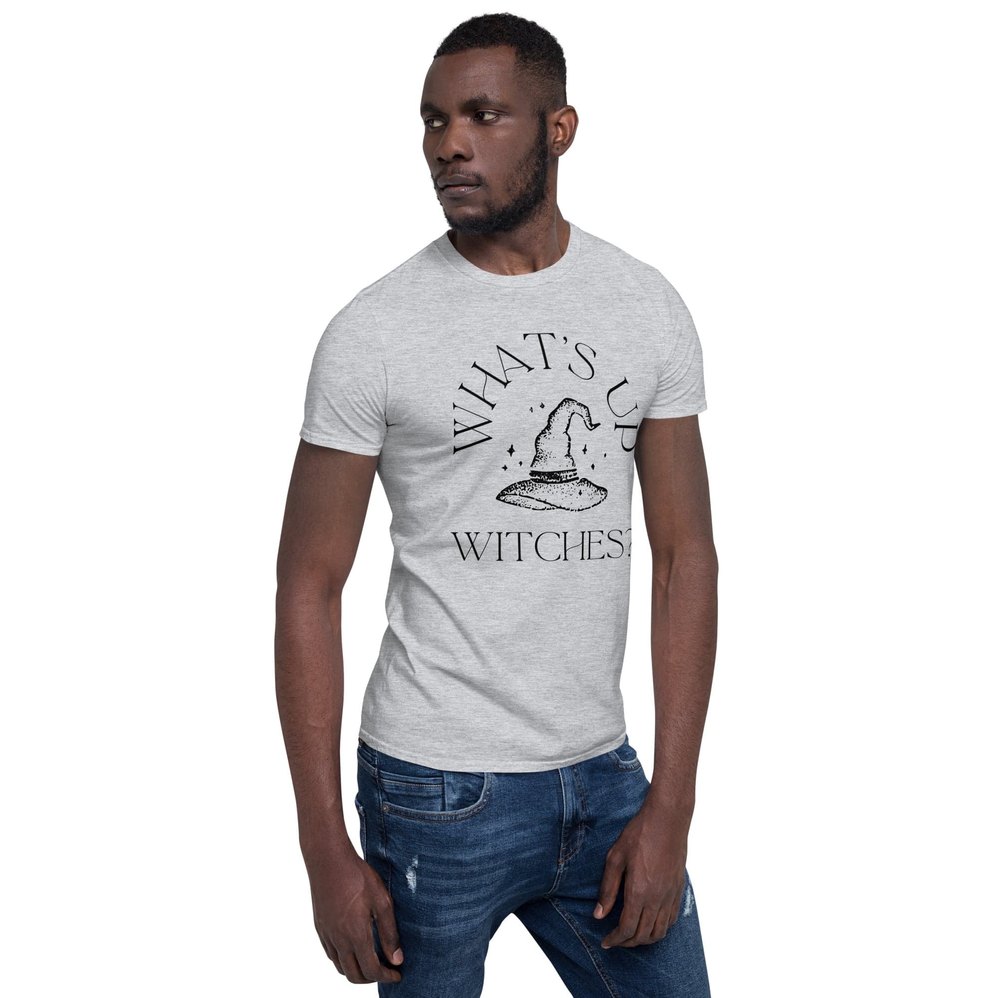 What’s Up Witches... Men’s Short Sleeved T-Shirt - Light right-front view