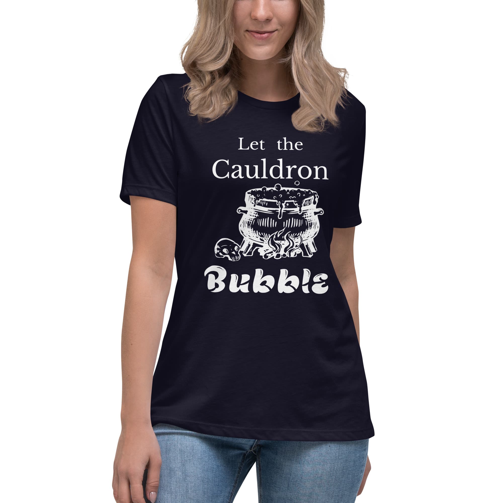 Let the Cauldron Bubble Women's Relaxed T-Shirt - Dark