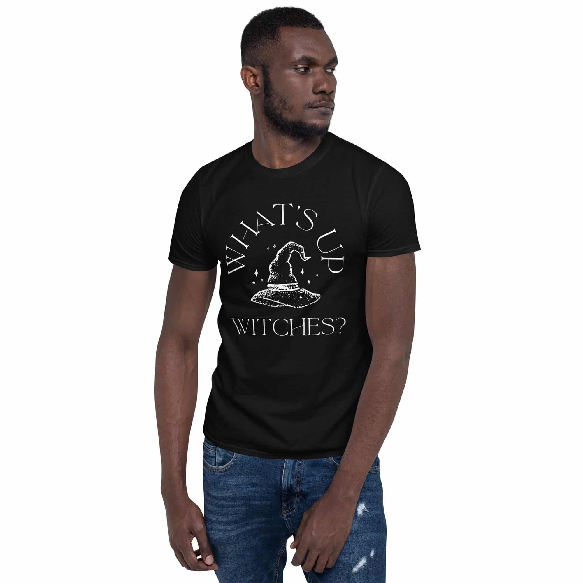 What’s Up Witches... Men’s Short-Sleeve T-Shirt - Dark front view