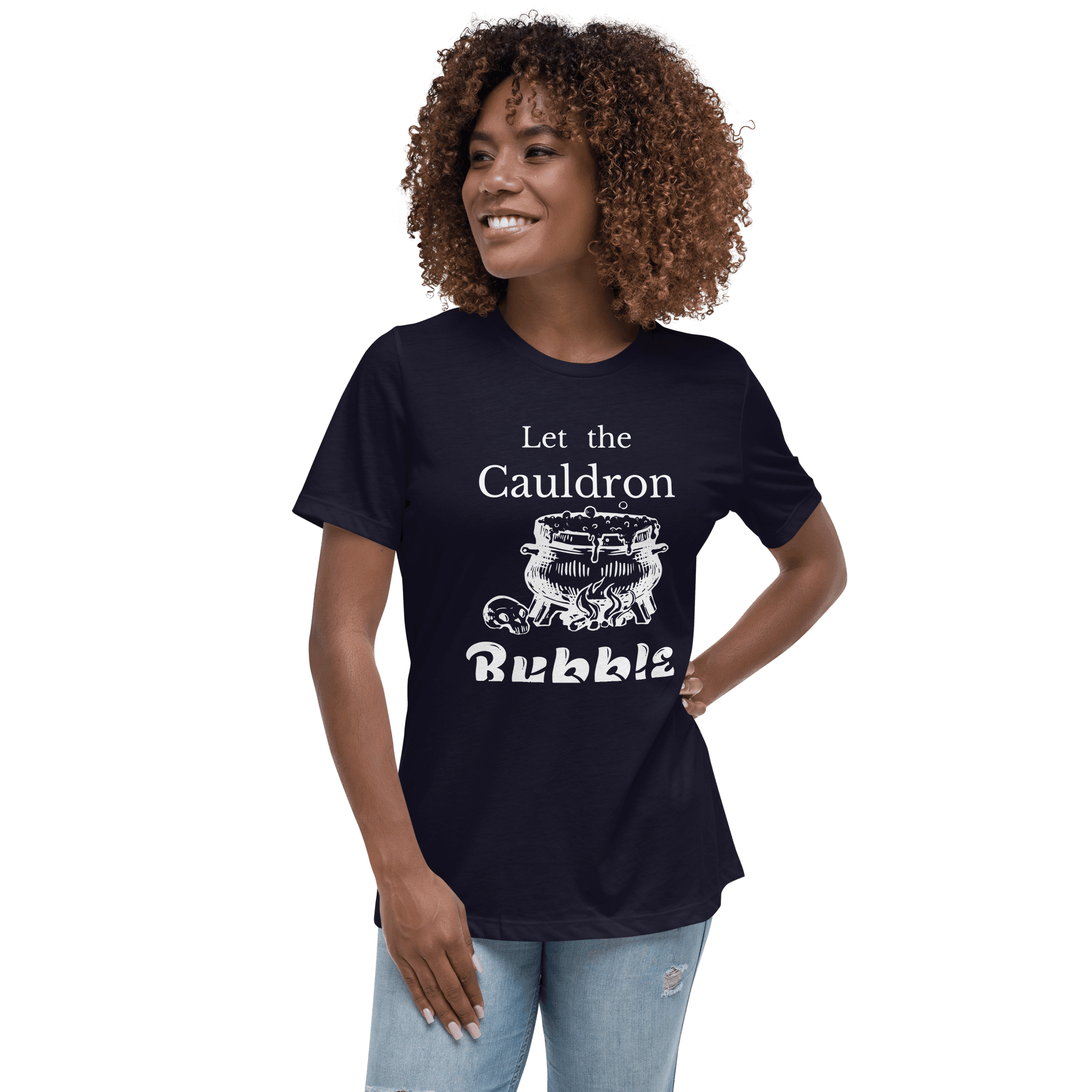 Let the Cauldron Bubble Women’s Relaxed T-Shirt front view