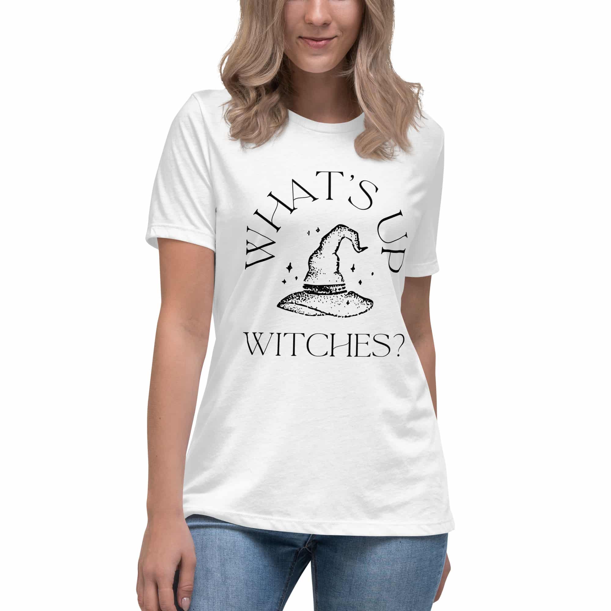 What’s Up Witches... Women’s Relaxed T-Shirt - Light front view